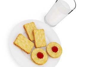 biscuits with milk 3D Model