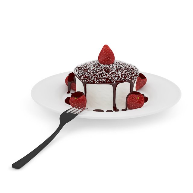tiramisu with chocolate glaze 3Dモデル .c4d .max .obj .3ds .fbx .stl .blend 