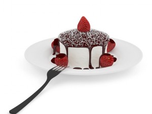tiramisu with chocolate glaze 3D Model