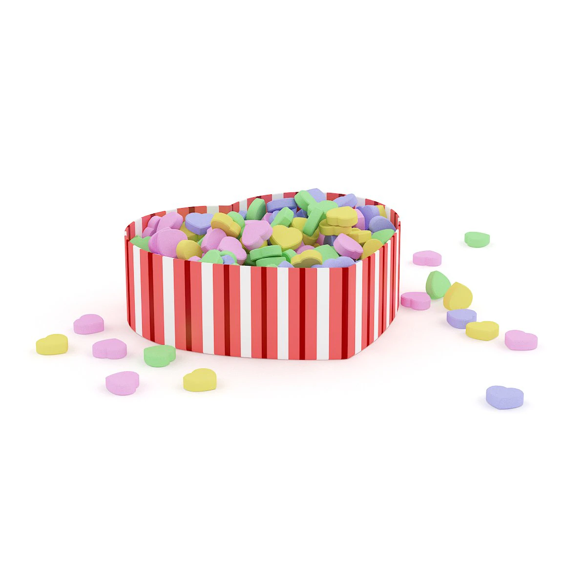 box of candies 3D Model .c4d .max .obj .3ds .fbx .stl .blend 