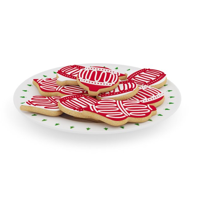 christmas cookies 3D Model .c4d .max .obj .3ds .fbx .stl .blend 
