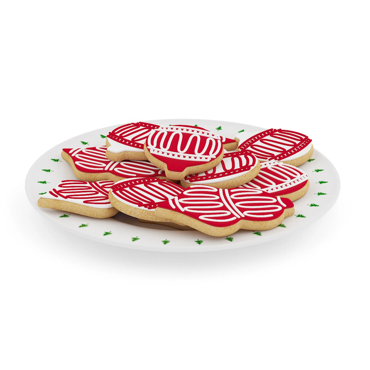 christmas cookies 3D Model .c4d .max .obj .3ds .fbx .stl .blend