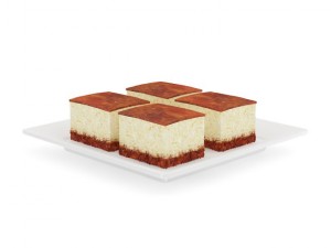 four pieces of cheesecake 3D Model