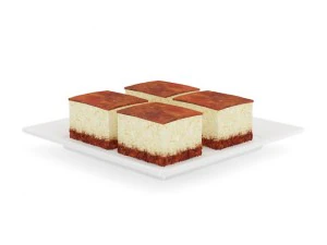 четыре кусочка чизкейка 3D Модель