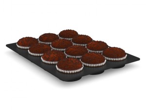 muffins on baking plate 3Dモデル