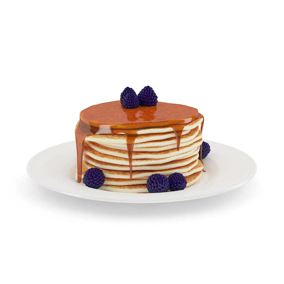 frittelle con sciroppo Modello 3D .c4d .max .obj .3ds .fbx .stl .blend 