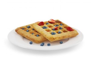 waffles with syrup 3D Model