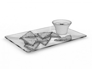 nachos with sauce 3D Model