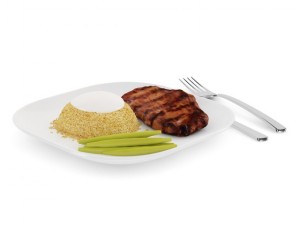 steak with couscous Modello 3D