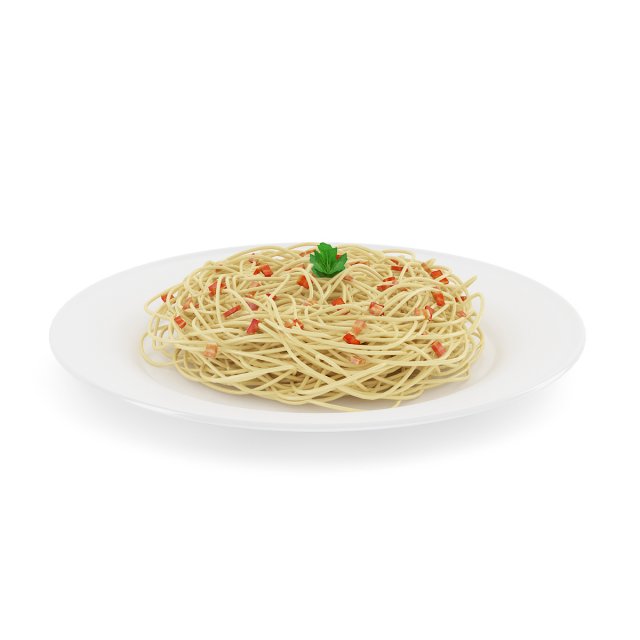 spaghetti carbonara 3D 모델 .c4d .max .obj .3ds .fbx .stl .blend 