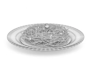 spaghetti carbonara 3D Model