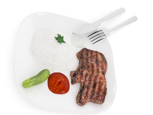 steak with rice 3D Model