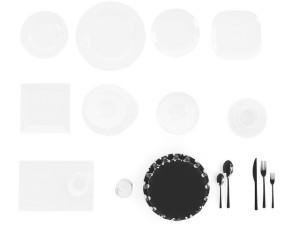 white tableware Modelo 3D