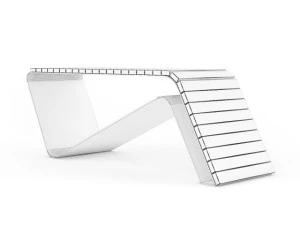 wooden bench 1 3D Model