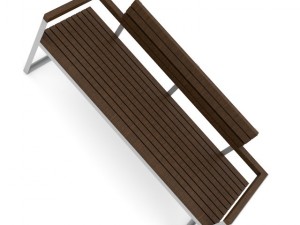 wooden bench 2 3D मॉडल