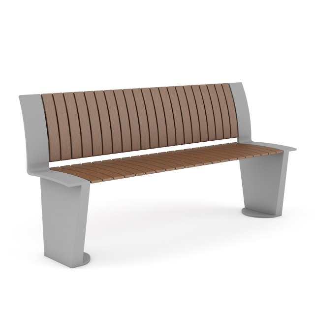 wooden bench 3 Model 3D .c4d .max .obj .3ds .fbx .stl .blend 