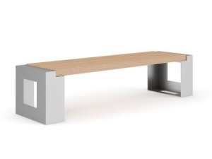 wooden bench 4 3D मॉडल