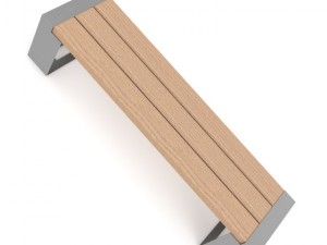 wooden bench 4 3D Model