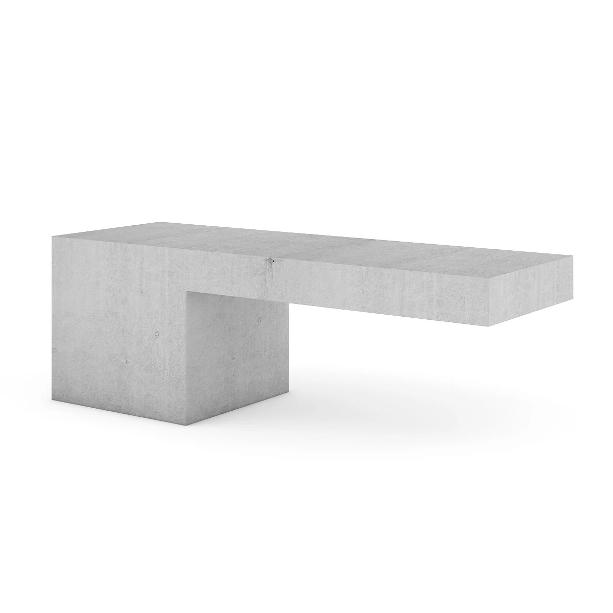 concrete bench 3D Model .c4d .max .obj .3ds .fbx .stl .blend