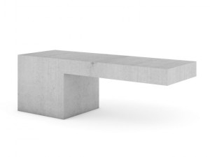 concrete bench 3D 모델