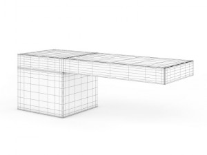 concrete bench Modèle 3D