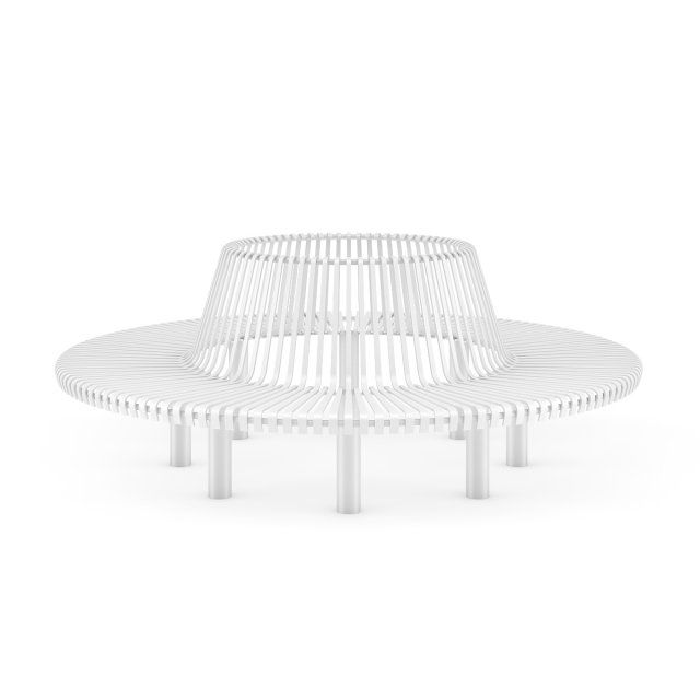 round bench 3D Model .c4d .max .obj .3ds .fbx .stl .blend 