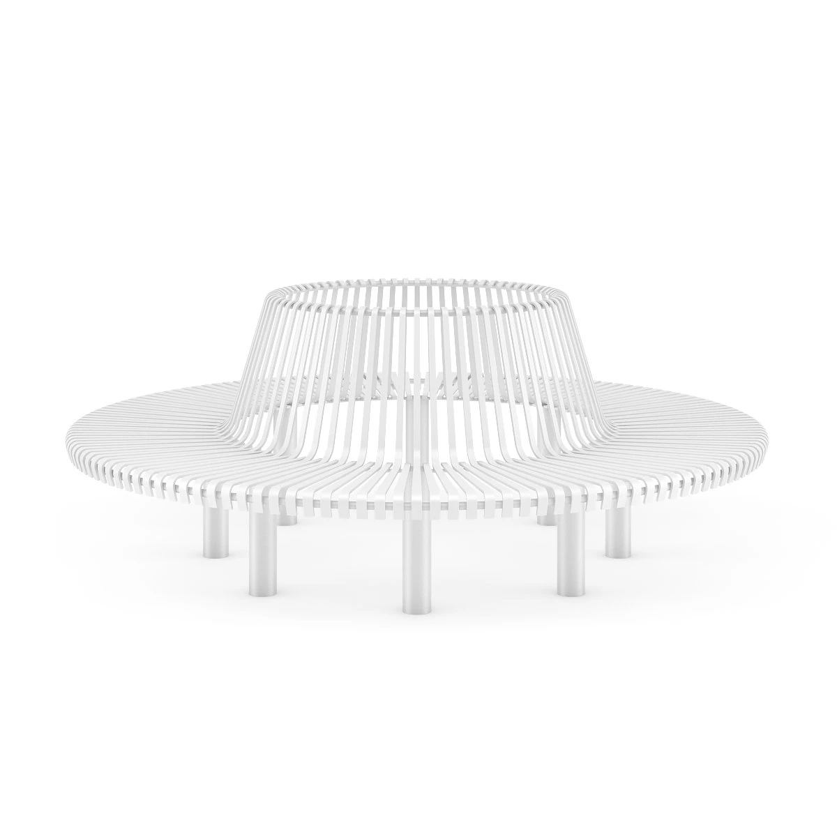 round bench 3D Model .c4d .max .obj .3ds .fbx .stl .blend 