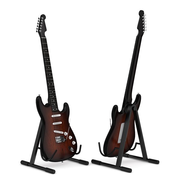 electric guitar Modelo 3D .c4d .max .obj .3ds .fbx .stl .blend 