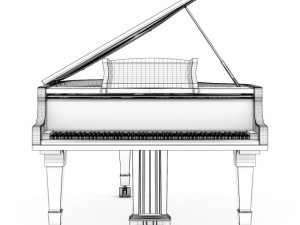 grand piano 3D 模型