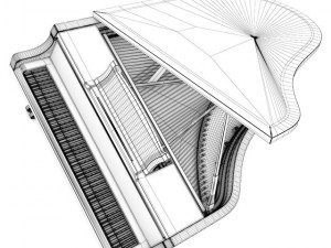 grand piano 3D 模型