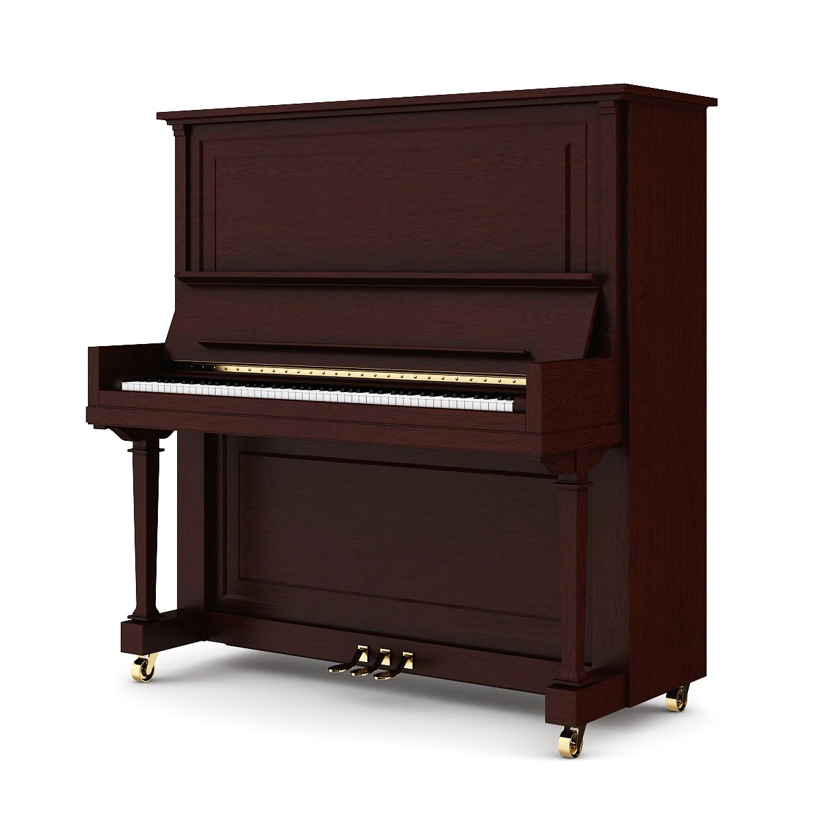 upright piano 3D Model .c4d .max .obj .3ds .fbx .stl .blend 