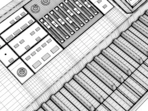 keyboard workstation 3 3D Model