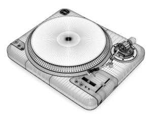 toca-discos Modelo 3D