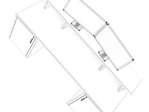 studio desk 2 Modelo 3D