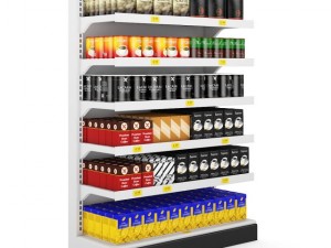 supermarket shelf 01 3D Model