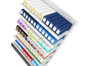 supermarket shelf 02 3D Model
