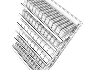 supermarket shelf 02 3D Model