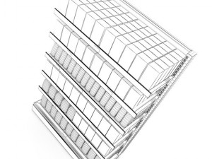 supermarket shelf  03 Modello 3D