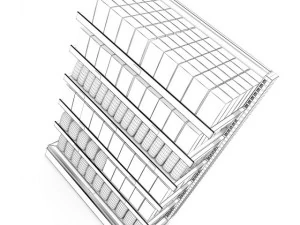 supermarket shelf  03 3D Model