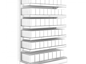 supermarket shelf  04 3D Model