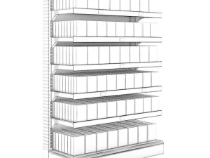 supermarket shelf  04 3D Model