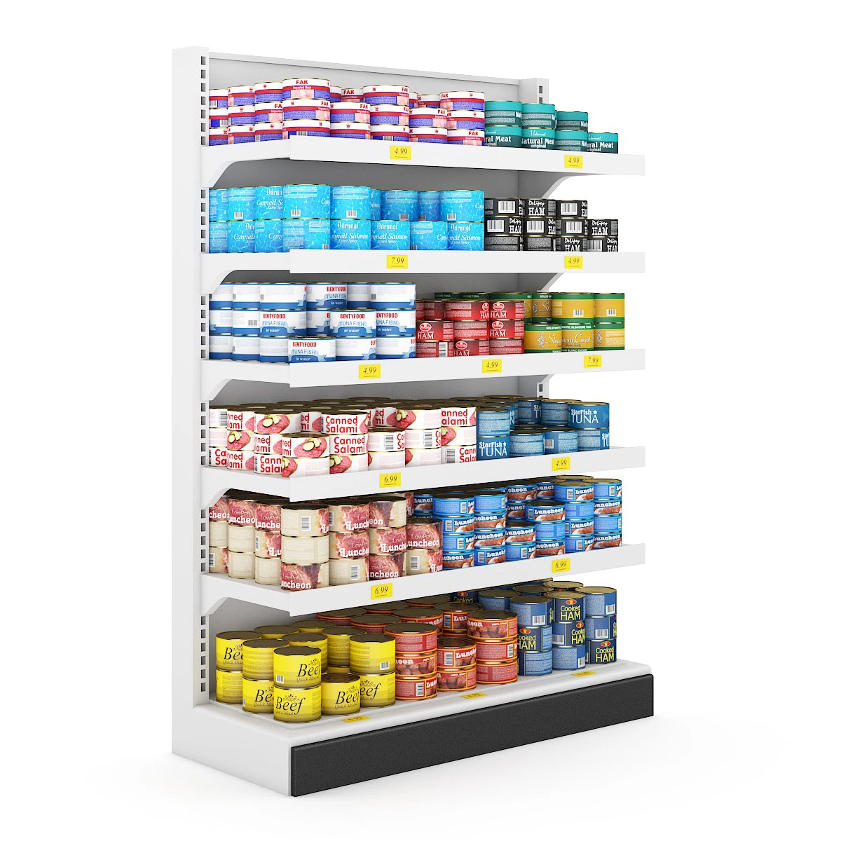 supermarket shelf 05 3D Model .c4d .max .obj .3ds .fbx .stl .blend