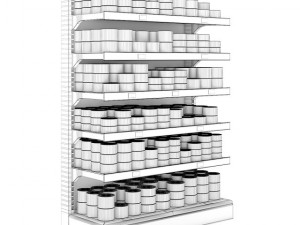 supermarket shelf 05 3D Model