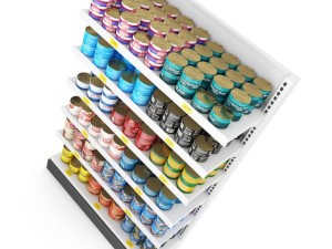 supermarket shelf 05 3D Model