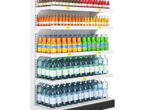 supermarket shelf 06 3D Model