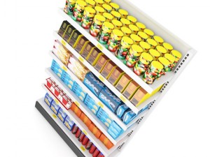 supermarket shelf  08 3D Model