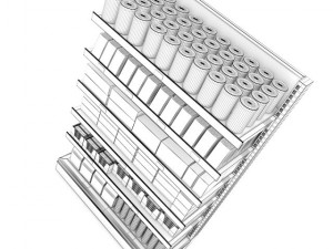 supermarket shelf  08 3D Model