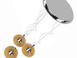 lampada da soffitto in vimini Modello 3D