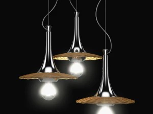 lampada da soffitto in vimini Modello 3D