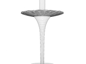 wicker table lamp 3D Model
